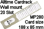 Alltime 1900 x 20 slot Wall mount card rack