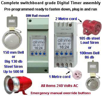 Alltime digital timer pkge 4"  Bell to 130db Sirens
