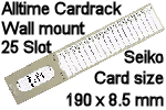 Alltime 1900 x 25 slot Wall mount card rack